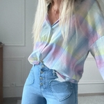 Chemise pastel adilynn arc en ciel rayures (46)