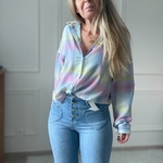 Chemise pastel adilynn arc en ciel rayures (52)
