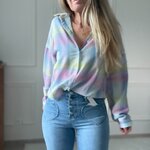 Chemise pastel adilynn arc en ciel rayures (54)