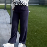pantalon lin blouse musy muse bleu marine ponpon sarah john  version M (13)