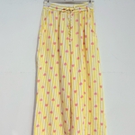 pantalon rayures jaunes coeurs roses gaze de coton noéline