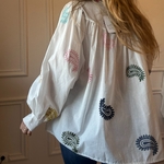 Blouse en coton brodée multicolore NOELINE (3)