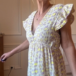 ROBE LONGUE LEO NOELINE EN GAZE DE COTON  (1)