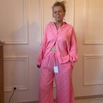 01 CHEMISE ORANGE ET FUCHSIA NOELINE EN GAZE DE COTON (1)