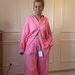 01 CHEMISE ORANGE ET FUCHSIA NOELINE EN GAZE DE COTON (3)