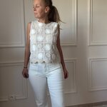 PEACENLOVE top en crochet sans manche écru (4)