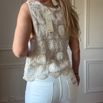PEACENLOVE top en crochet sans manche écru (14)