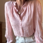 Camelia chemise brodée rose poudré peace and love  (7)