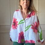 CAROLINE BLOUSE EN VOILE DE COTON GROSSE FLEURS COQUELICOT NOELINE (24)