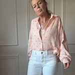 CHEMISE ORANGE FLOT SELMA NOELINE EN GAZE DE COTON (4)