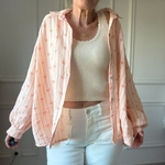 CHEMISE ORANGE FLOT SELMA NOELINE EN GAZE DE COTON (12)