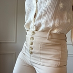 PANTALON EMMAELLA ALIX BEIGE TAILLE HAUTE POCHE PLAQUEE (4)
