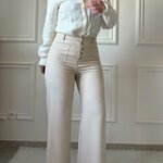 PANTALON EMMAELLA ALIX BEIGE TAILLE HAUTE POCHE PLAQUEE (8)
