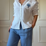 palmier chemise gaze de coton bleu lacomy zelia peace n'love april vintage (2)