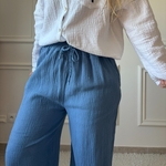 Pantalon gaze de coton bleu lacomy zelia peace nlove april vintage (10)