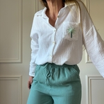 CHEMISE PALMIER gaze de coton vert lacomy zelia peace n'love april vintage (11)