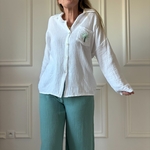 PALMIER CHEMISE Gaze de coton vert lacomy zelia peace nlove april vintage (15)