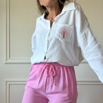 palmier ROSE chemise gaze de coton rose lacomy zelia peace nlove april vintage (1)