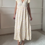 robe longue gaze de coton leopard lacomy