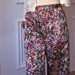 Pantalon tacheté  dans les tons bordeau avec tissu satiné peace nlove.JPEG (4)