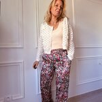 Pantalon tacheté  dans les tons bordeau avec tissu satiné peace nlove.JPEG (6)
