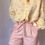 Short peace nlove - rose - Taille haute avec ceinture à nouer.JPEG (3)