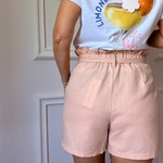 Short peace nlove - rose - Taille haute avec ceinture à nouer.JPEG (1)