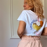 Tee-shirt blanc avec inscription avant et dos Limoncello - Dolce Vita lacomy