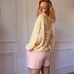 TOSCANE - Chemise jaune et rose en gaze de coton NOELINE COEUR (2)