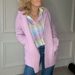 veste en laine rose