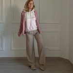 APRIL VINTAGE - PULL COEUR - CLARA - Pull rayure heart beige-rose (14)