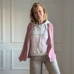 APRIL VINTAGE - PULL COEUR - CLARA - Pull rayure heart beige-rose (12)