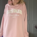april vintage  Sweat à capuche COTE DAZUR  broderie texturée