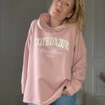 COTE DAZUR - Sweat à capuche broderie texturée (2)