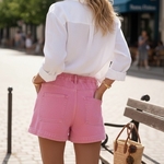 CIMINY Short en jean rose avec poches plaquées AURELIEN (4)