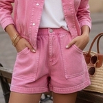 CIMINY Short en jean rose avec poches plaquées AURELIEN (5)
