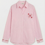 Musy muse chemise rose rayée jeu du morpion (2)