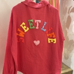 CHEMISE EN GAZE DE COTON ROSE SWEETLIFE