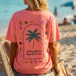 SOMEWHERE BEYOUD THE SEA - Tee-shirt corail
