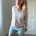 SHORT GRIS CIMINY EN MAILLE TORSADE COTELE