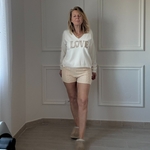 SHORT BEIGE CIMINY EN MAILLE TORSADE COTELE  (9)