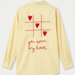 Musy muse chemise jaune rayée jeu du morpion (6)