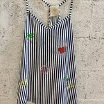 ENSEMBLE TOP ET PANTALON RAYE BLANC BLEU APRIL VINTAGE (2)