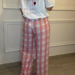PANTALON FLUIDE FEMMES COTON A CARREAU APRIL VINTAGE (3)