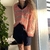 pull grosse maille corail