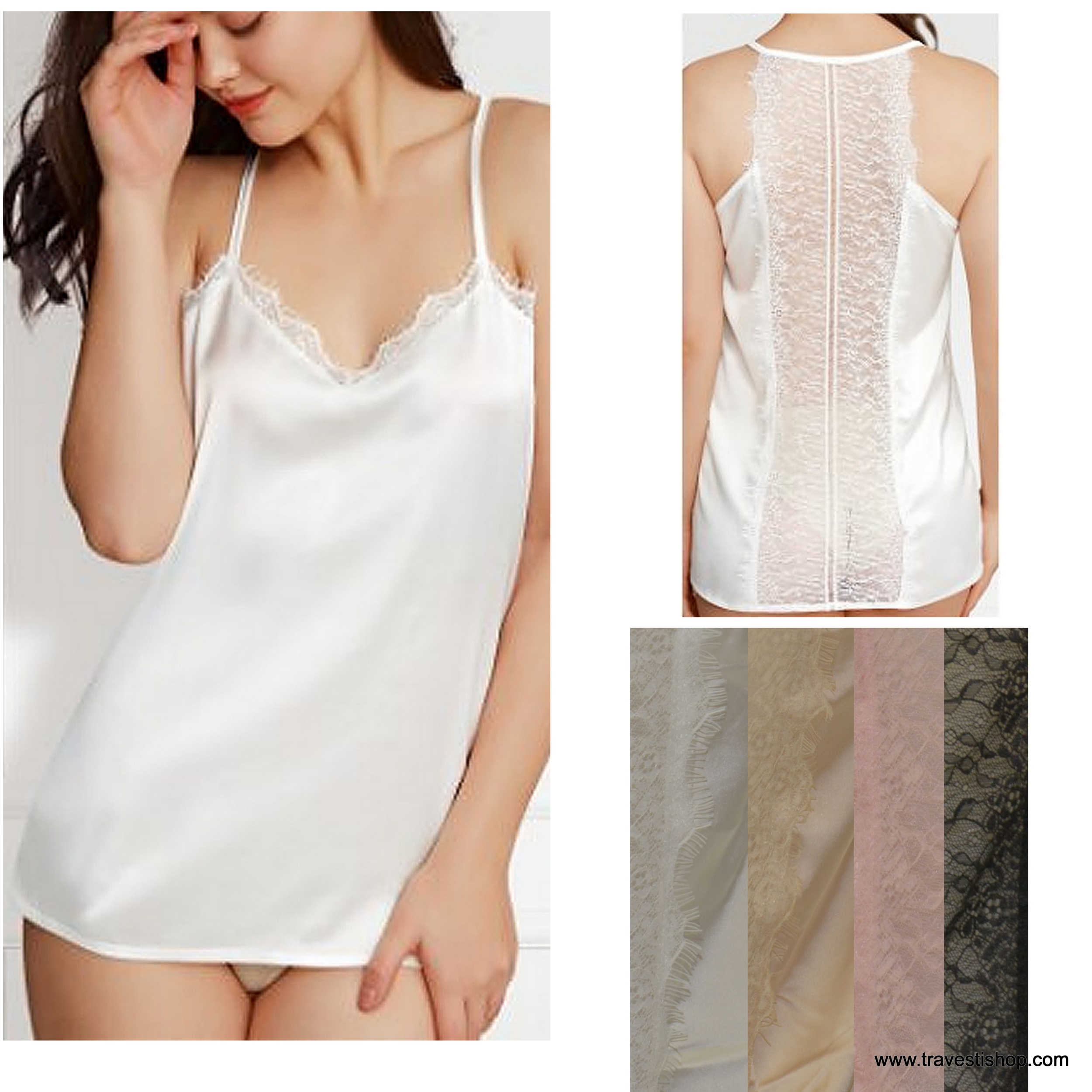 TOP SATIN TRAVESTIE