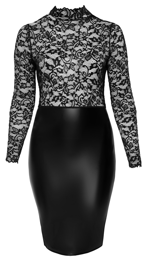 ROBE DENTELLE ET FAUX CUIR TRAVESTI 40 AU 50 (4)