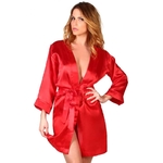 KIMONO SATIN ROUGE 38 AU 52