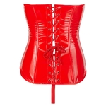 corset vinyl rouge travesti (2)