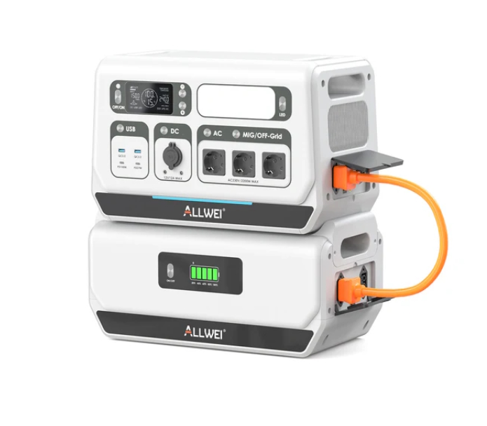 Centrale électrique de balcon ALLWEI PPS2400 Pro + 1 pack batterie B200 PRO jusquà 4 kWh